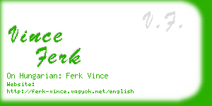 vince ferk business card